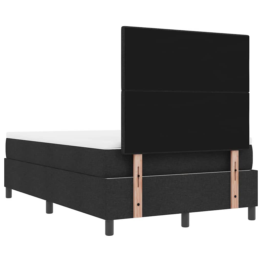 Boxspringbett mit Kissen Schwarz 120 x 200 cm Stoff