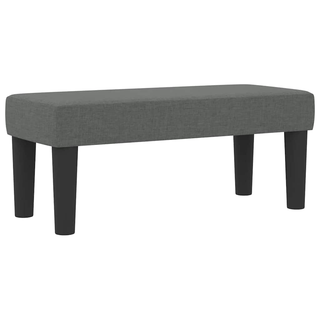 Boxspringbett mit Kopfteil Dunkelgrau 80 x 200 cm Stoff