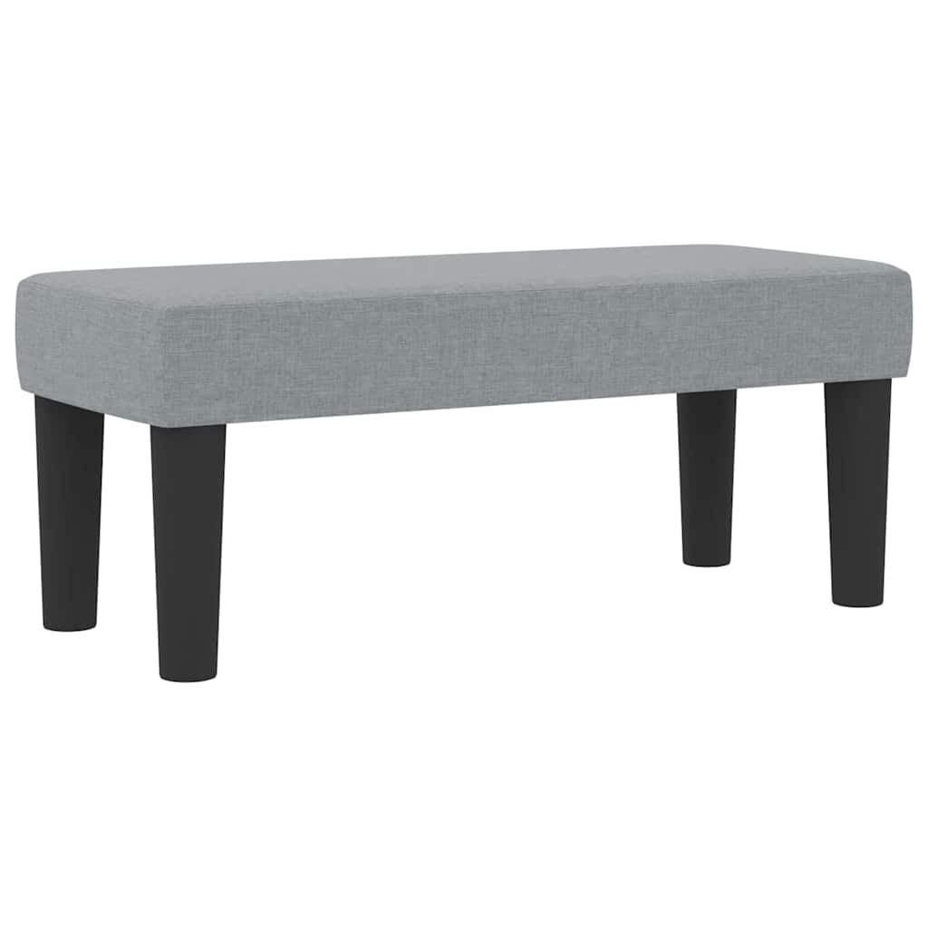 Boxspringbett mit Kopfteil Hellgrau 90 x 190 cm Stoff
