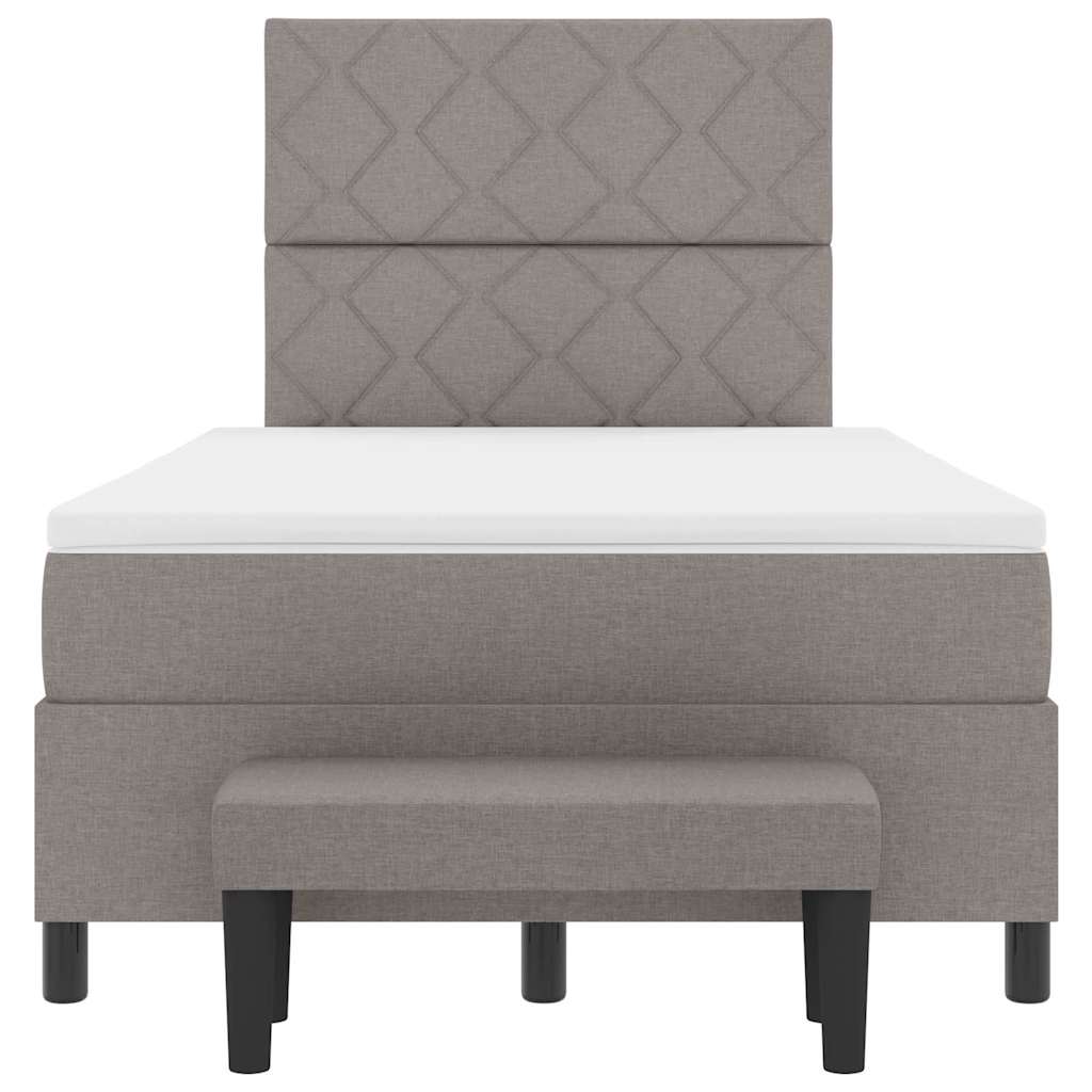 Boxspringbett Taupe 120 x 200 cm Stoff & Holzwerkstoff