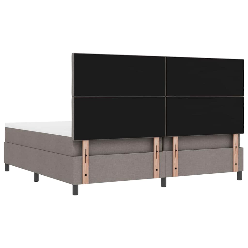 Boxspringbett mit Matratze Taupe 200 x 200 cm Stoff