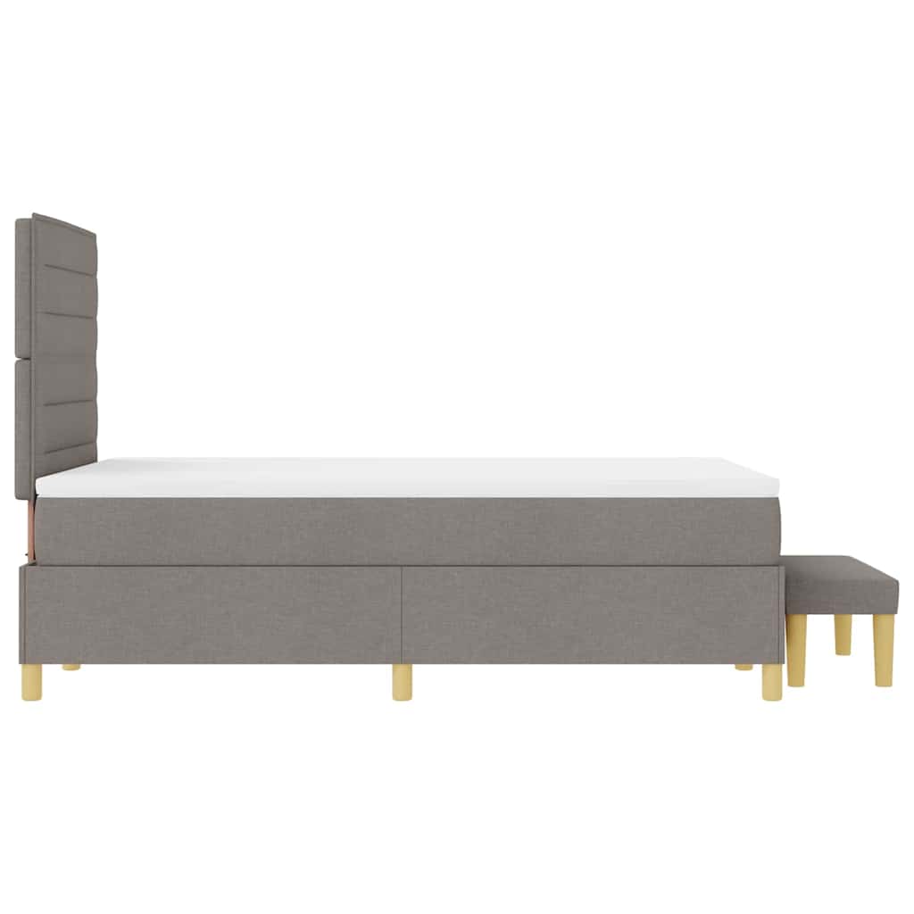 Boxspringbett mit Matratze Taupe 120 x 190 cm Stoff