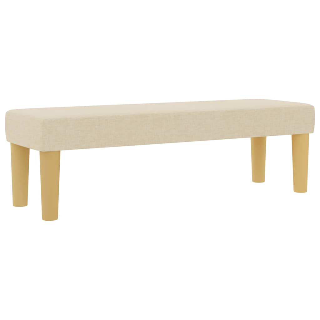 Boxspringbett mit Kopfteil Creme 200 x 120 cm Stoff