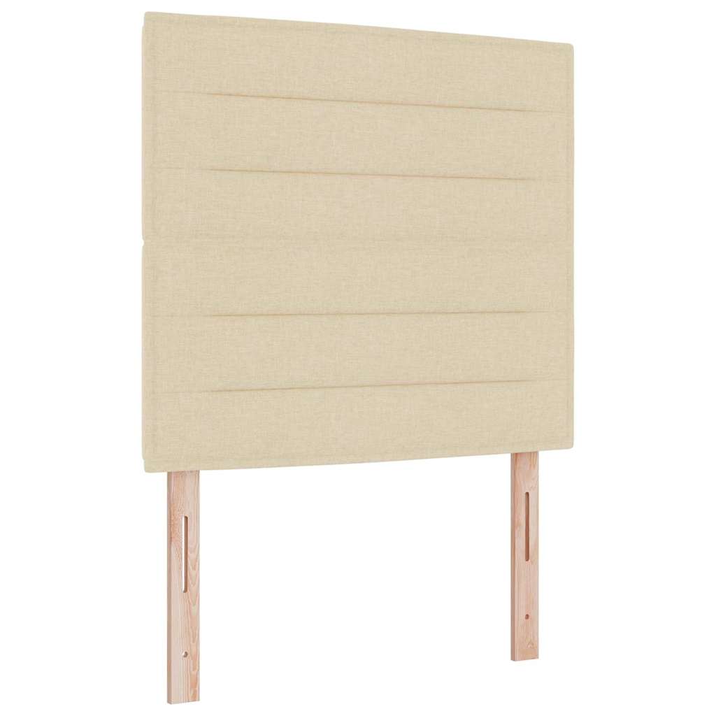 Boxspringbett mit Kopfteil Creme 200 x 120 cm Stoff