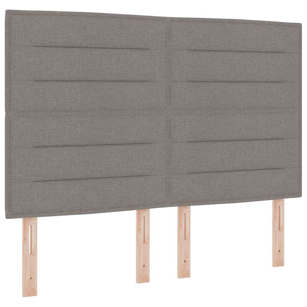 Boxspringbett mit Kopfteil Taupe 200 x 140 cm Stoff