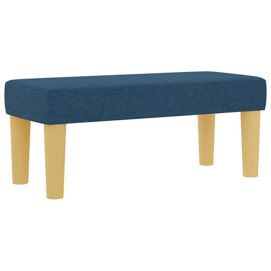 Boxspringbett mit Kopfteil Blau 190 x 90 cm Stoff