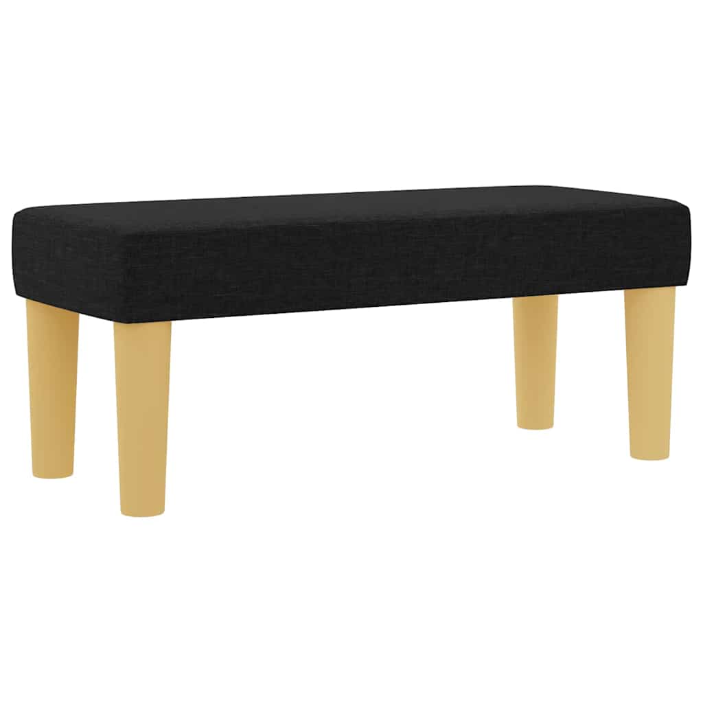 Boxspringbett mit Kopfteil Schwarz 200 x 90 cm Stoff