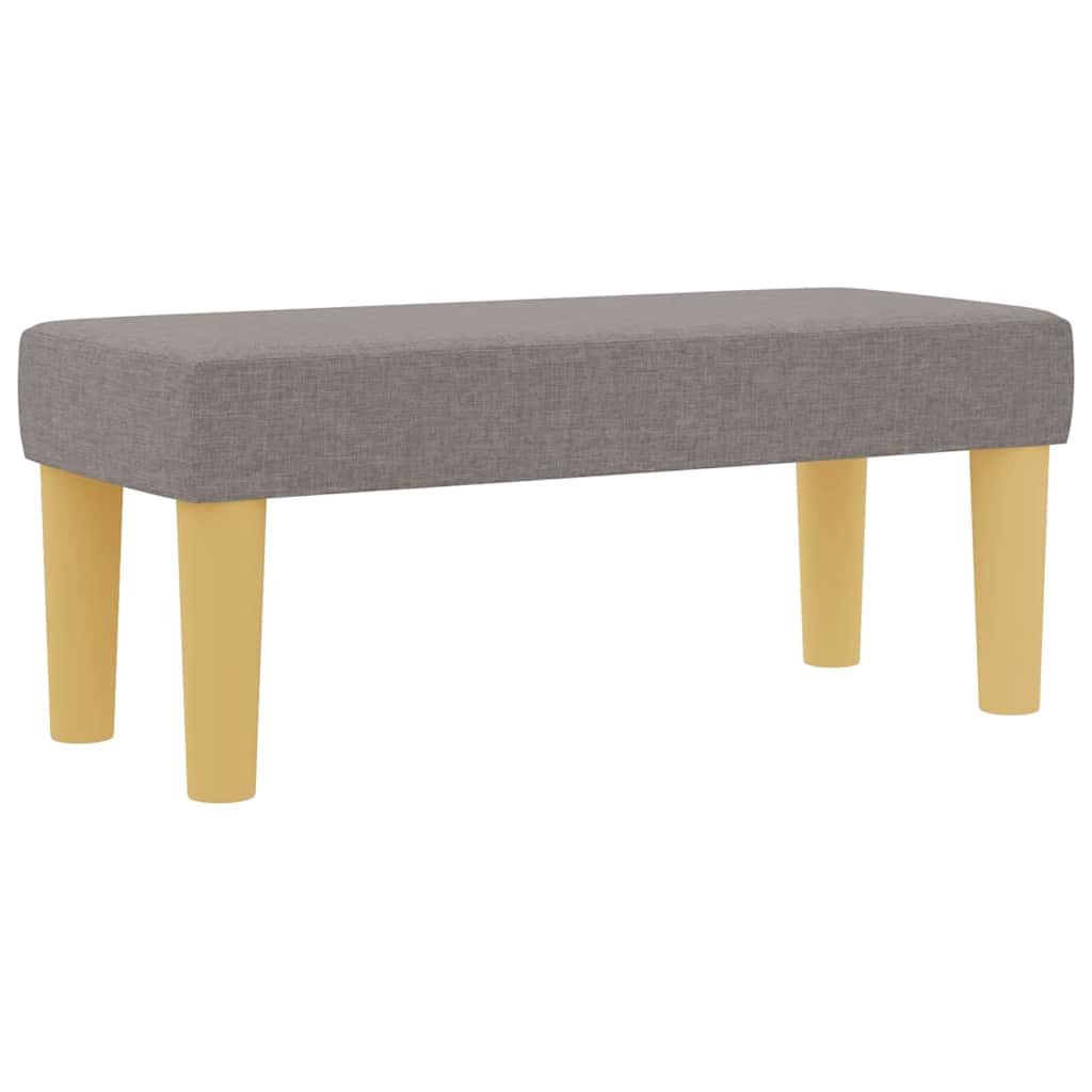Boxspringbett mit Kissen mit Kopfteil Taupe 200 x 90 cm Stoff