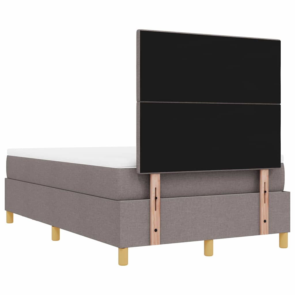 Boxspringbett mit Kopfteil Taupe 190 x 120 cm Stoff
