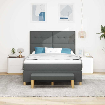 Boxspringbett mit Kissen Dunkelgrau 200 x 140 cm Stoff