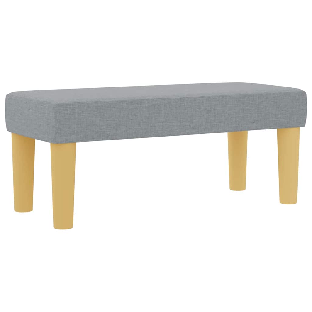 Boxspringbett mit Kissen Hellgrau 190 x 90 cm Stoff
