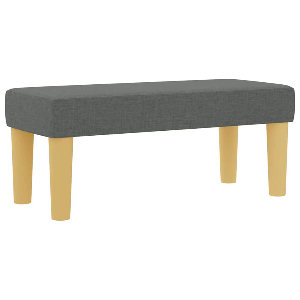 Boxspringbett mit Kopfteil Dunkelgrau 200 x 90 cm Stoff