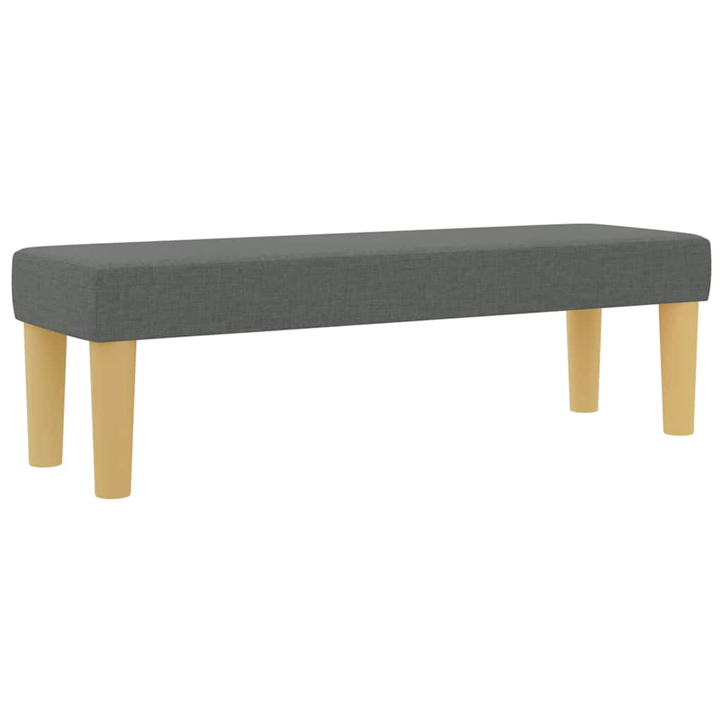 Boxspringbett mit Kopfteil Dunkelgrau 200 x 140 cm Stoff