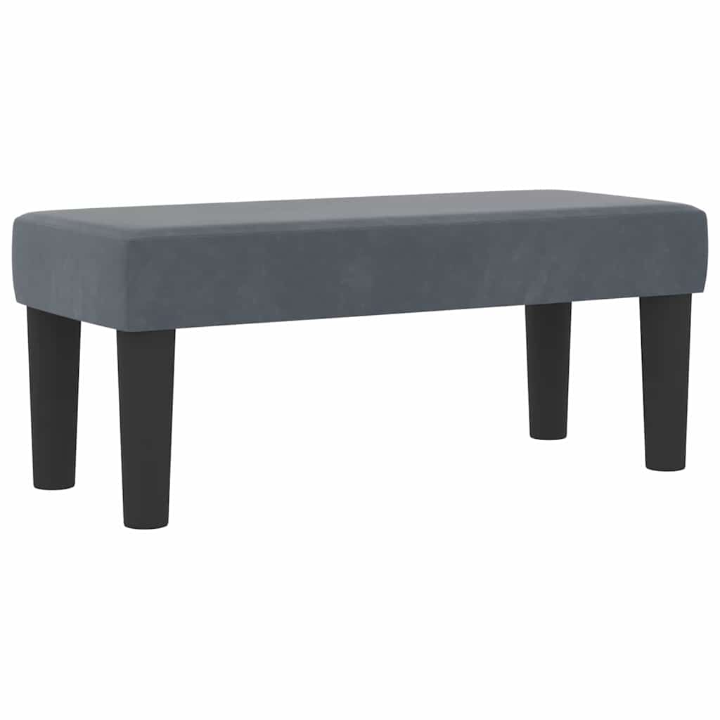 Boxspringbett mit Kopfteil Dunkelgrau 200 x 80 cm Samt