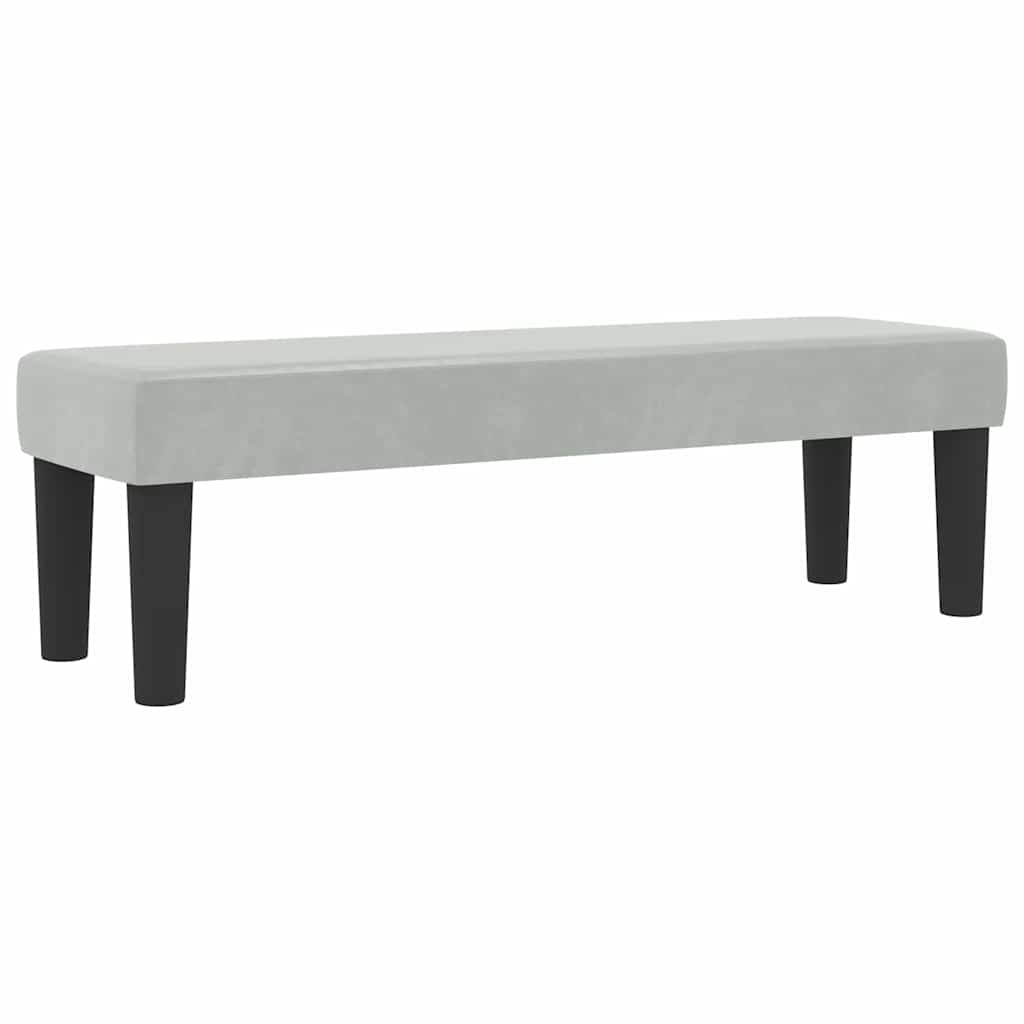 Boxspringbett mit Kopfteil Hellgrau 190 x 120 cm Samt