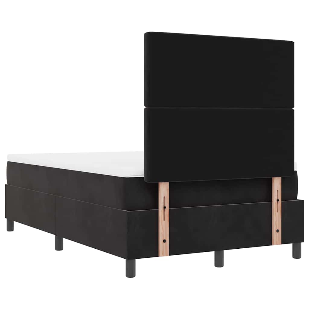 Boxspringbett mit Kissen mit Kopfteil Schwarz 190 x 120 cm Samt