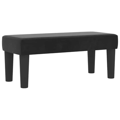 Boxspringbett mit Kopfteil Schwarz 200 x 80 cm Samt