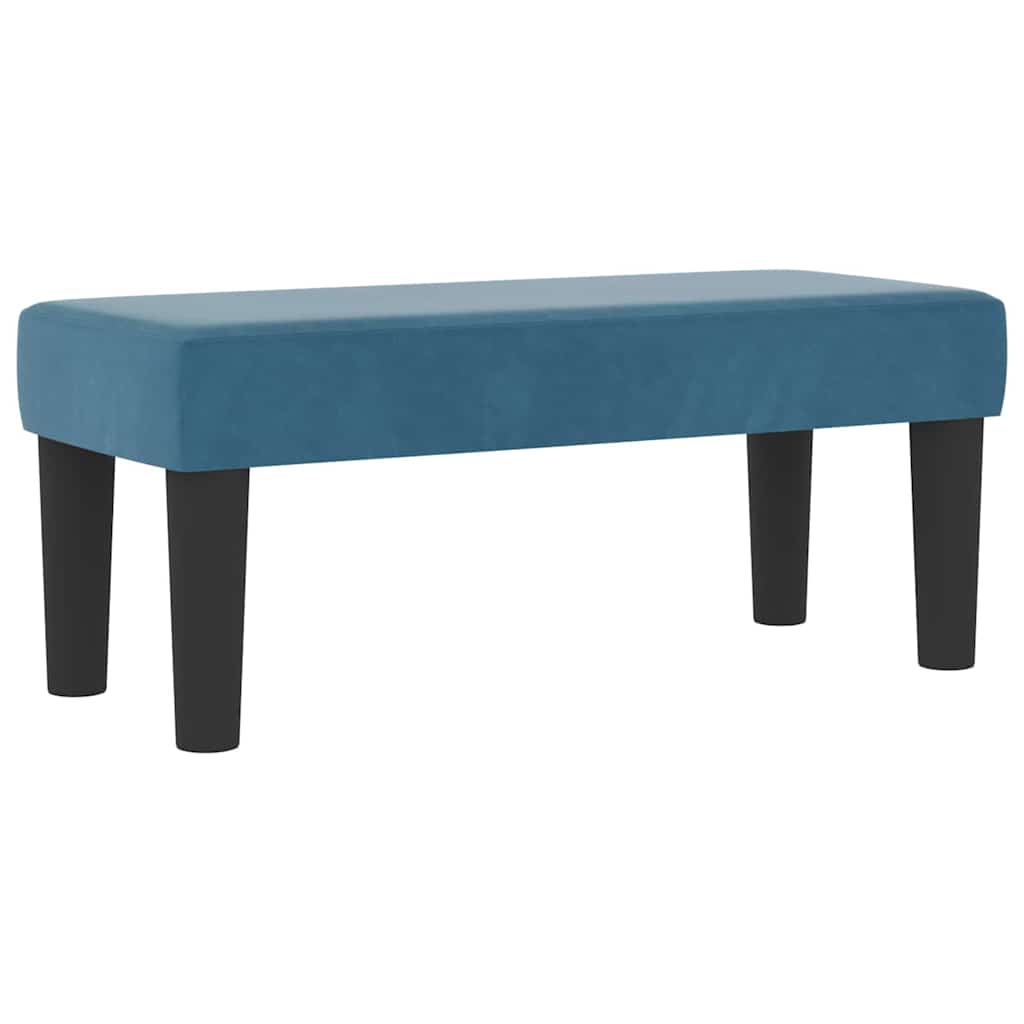 Boxspringbett mit Kopfteil Dunkelblau 190 x 90 cm Samt