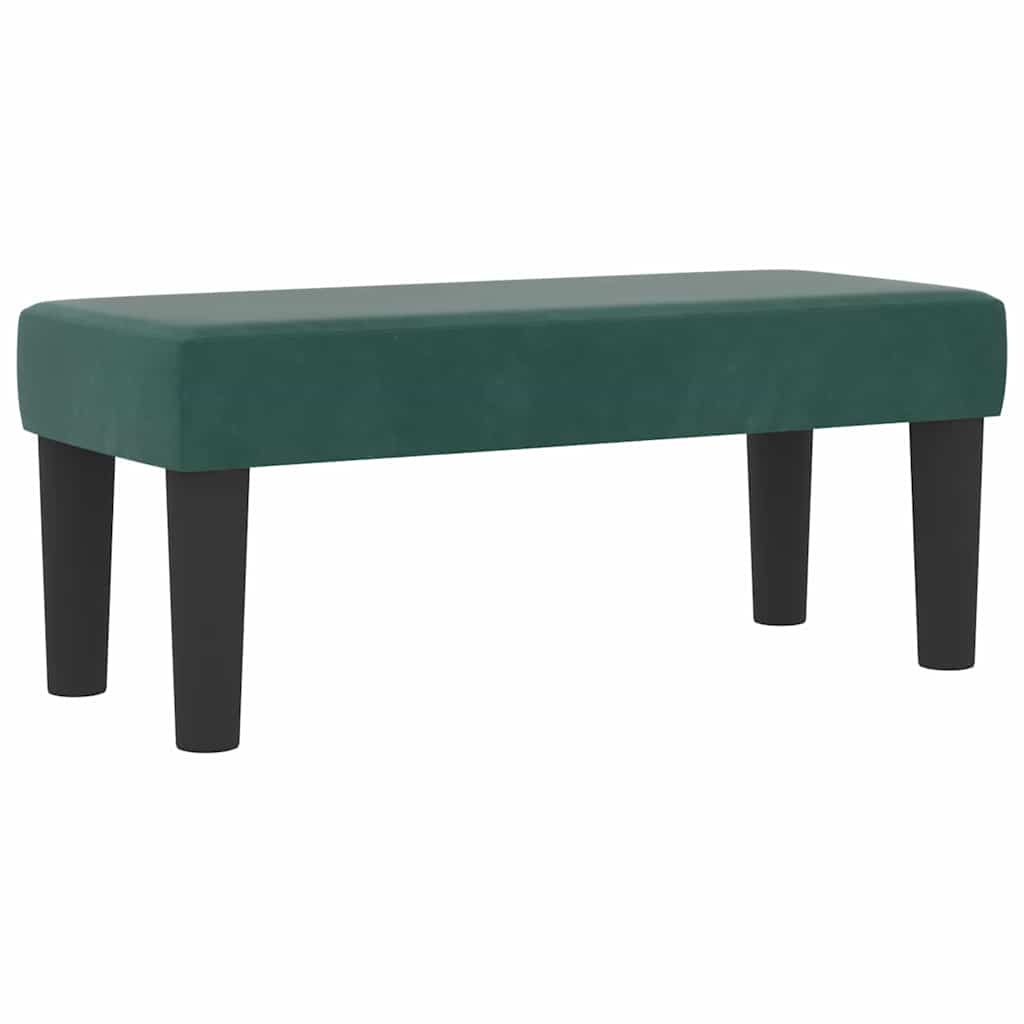 Boxspringbett mit Kopfteil Dunkelgrün 200 x 100 cm Samt