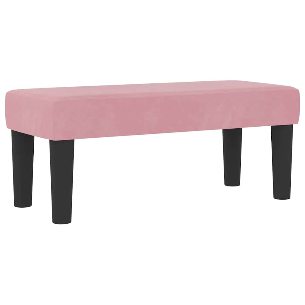 Boxspringbett mit Kopfteil Rosa 200 x 100 cm Samt