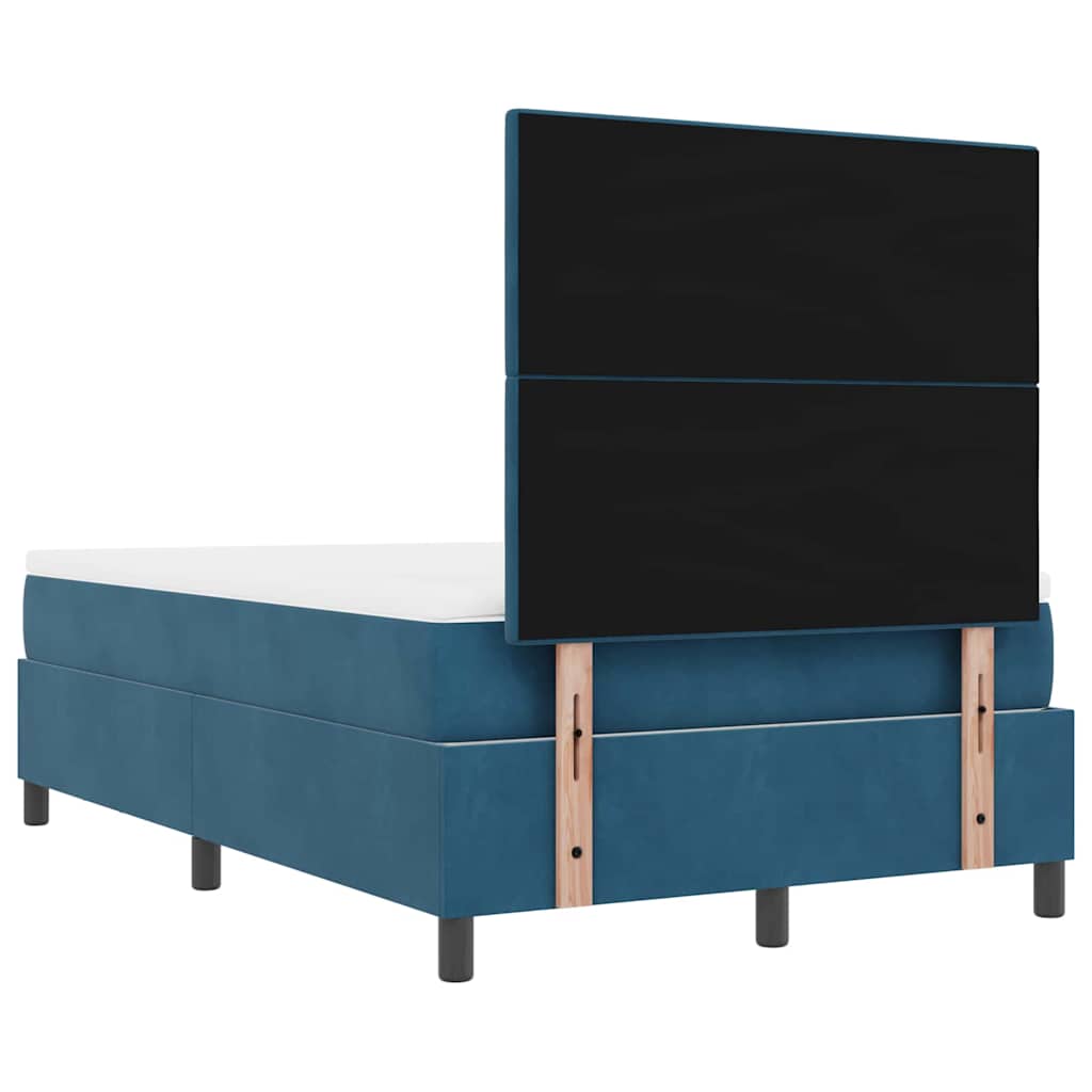 Boxspringbett mit Kopfteil Dunkelblau 190 x 120 cm Samt