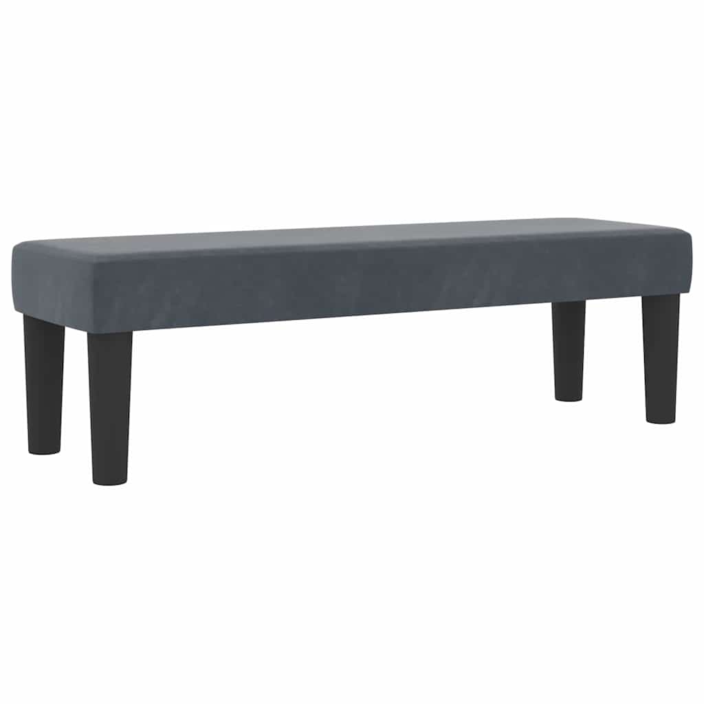 Boxspringbett mit Kopfteil Dunkelgrau 200 x 120 cm Samt