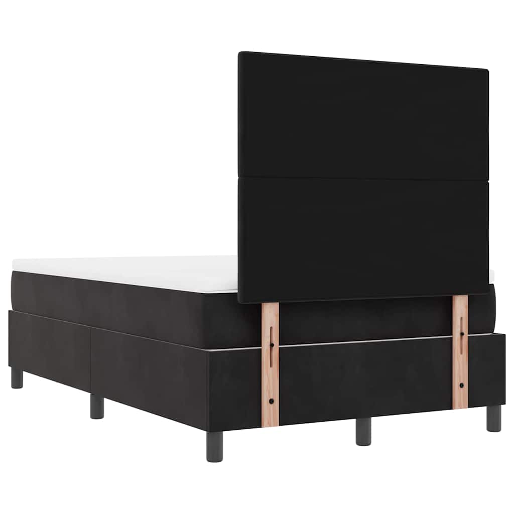 Boxspringbett mit Kopfteil Schwarz 200 x 120 cm Samt