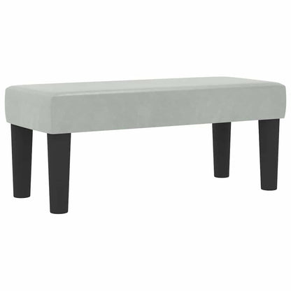 Boxspringbett mit Kopfteil Hellgrau 190 x 90 cm Samt