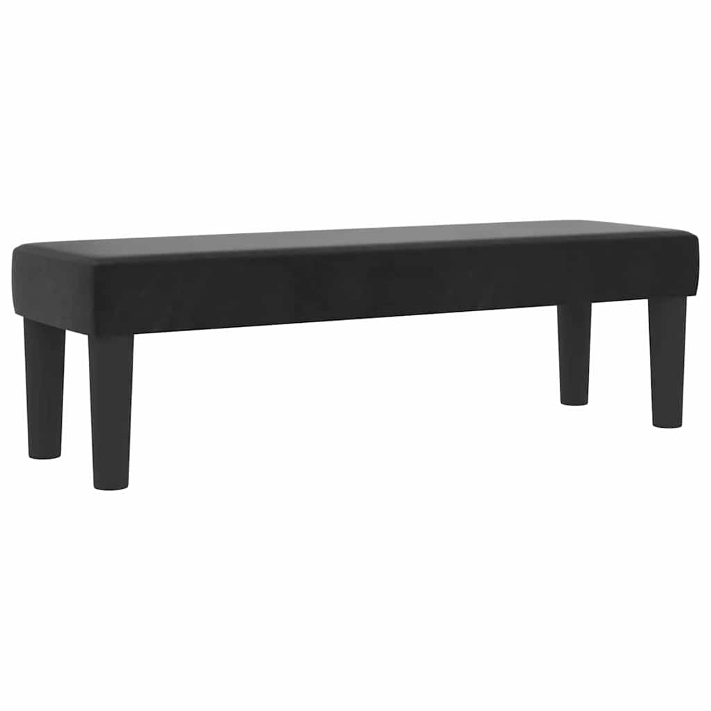 Boxspringbett mit Kopfteil Schwarz 190 x 120 cm Samt