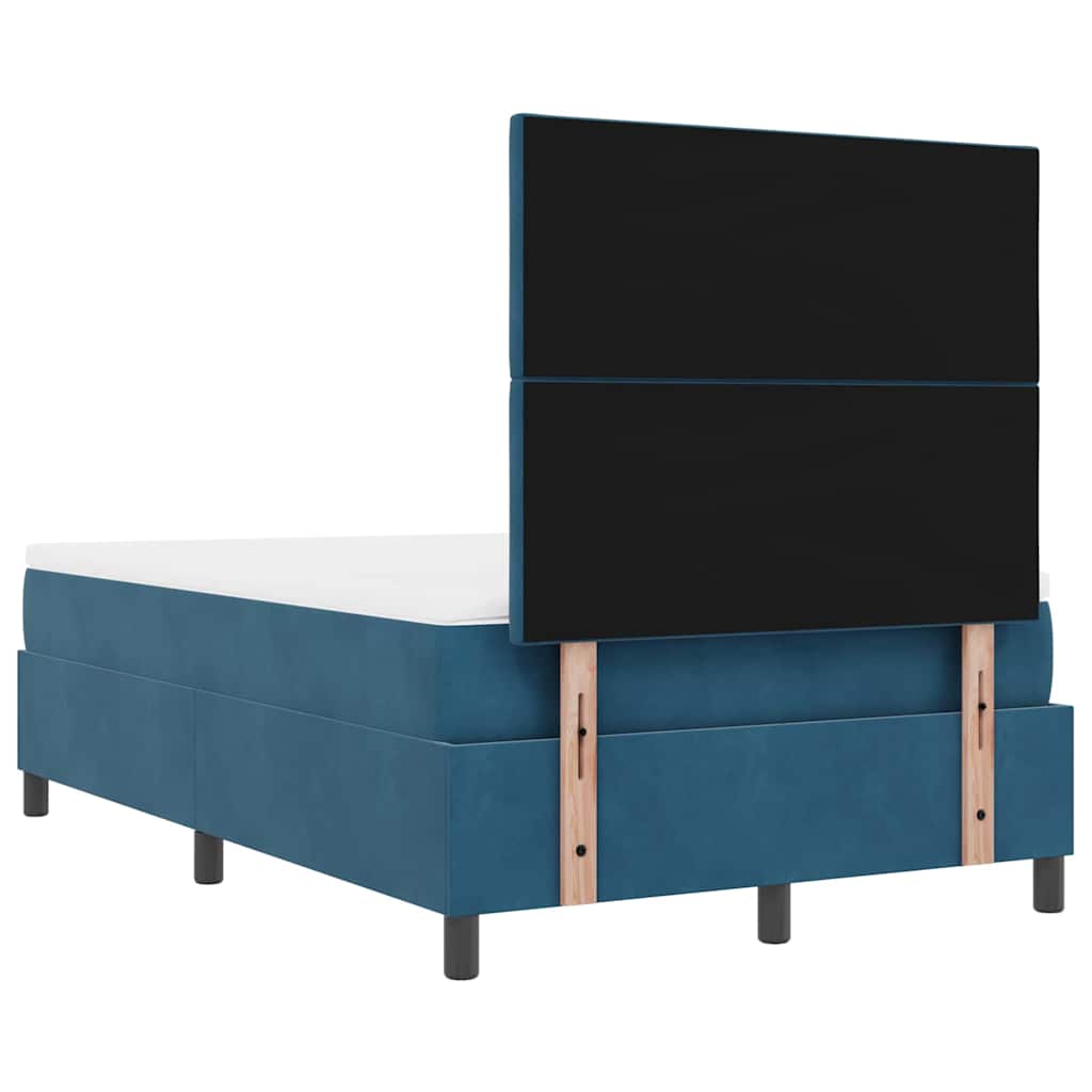 Boxspringbett mit Kopfteil Dunkelblau 190 x 120 cm Samt