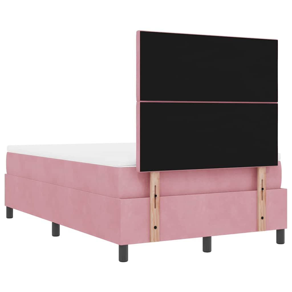 Boxspringbett mit Kopfteil Rosa 190 x 120 cm Samt