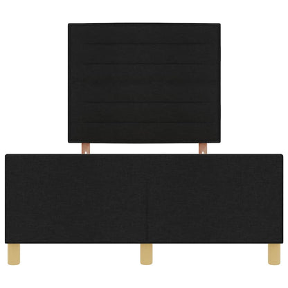 Bettgestell mit Kopfteil Schwarz 140 x 190 cm Stoff