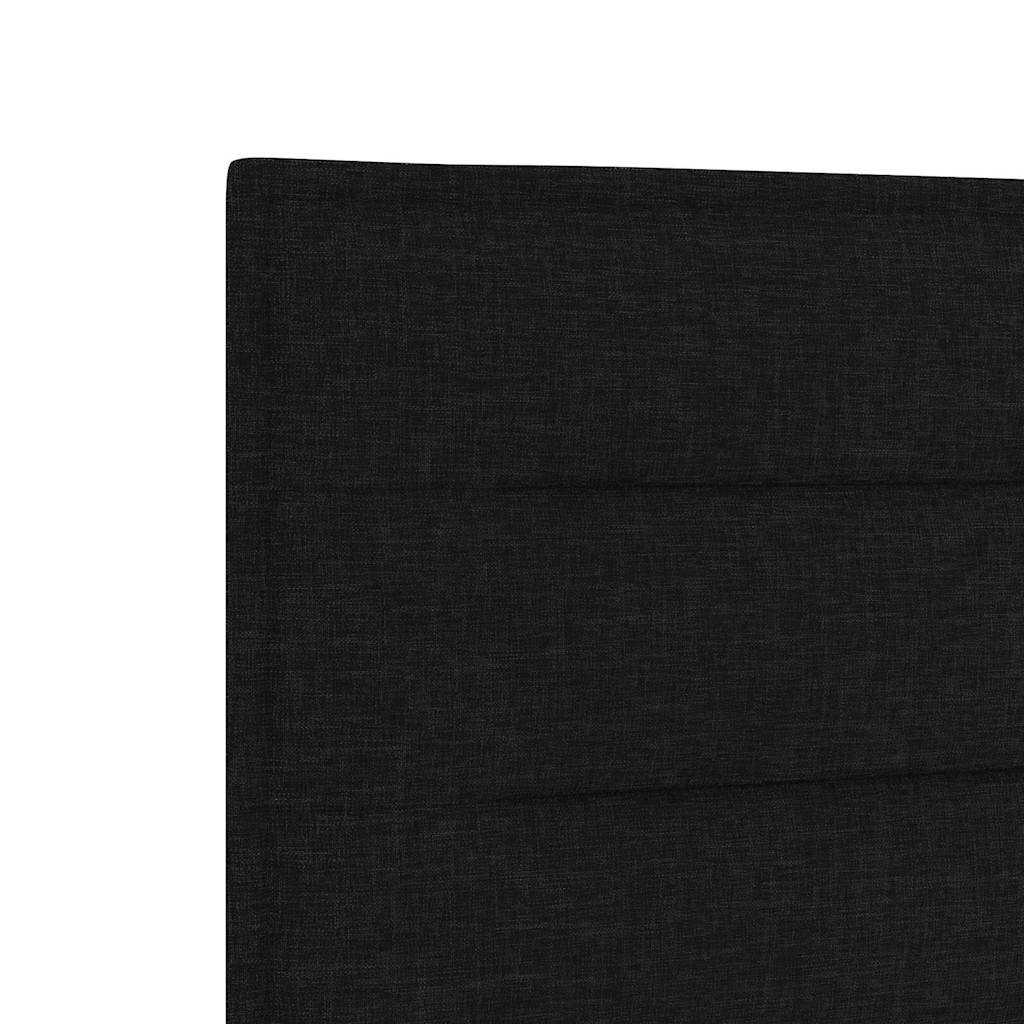 Bettgestell mit Kopfteil Schwarz 140 x 200 cm Stoff
