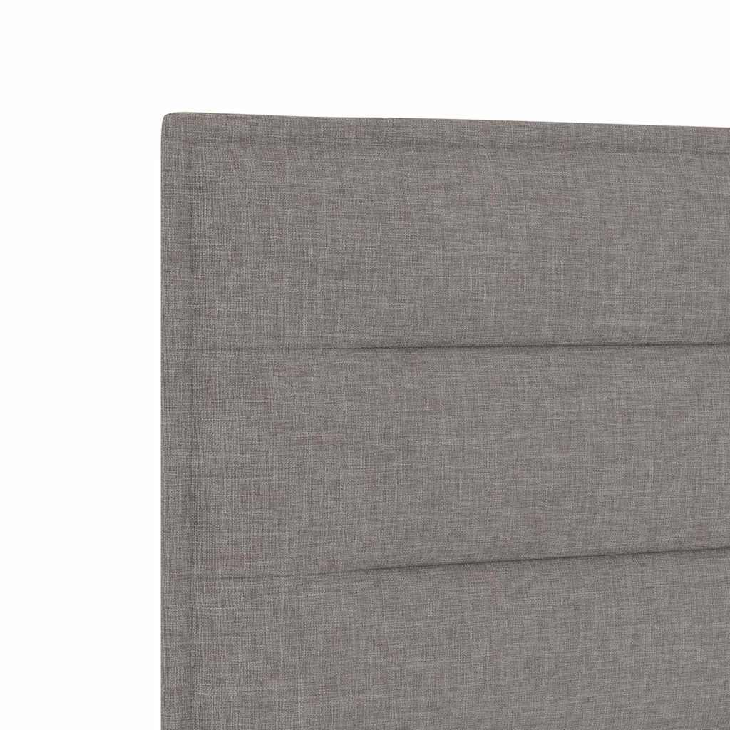 Bettgestell mit Kopfteil Taupe 140 x 200 cm Stoff