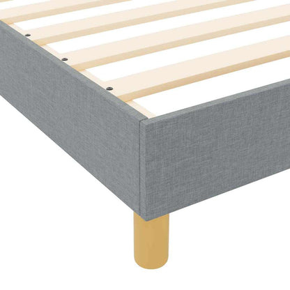 Bettgestell mit Kopfteil Hellgrau 80 x 200 cm Stoff