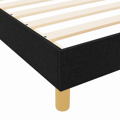 Bettgestell mit Kopfteil Schwarz 80 x 200 cm Stoff