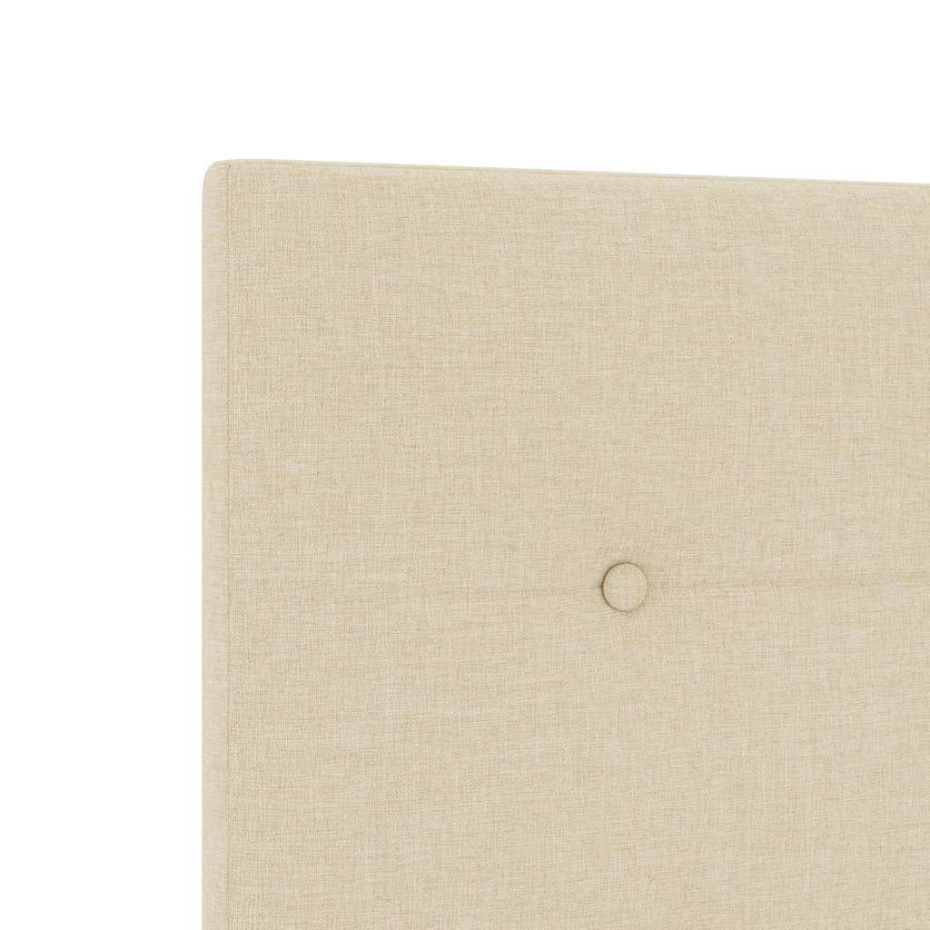 Bettgestell mit Kopfteil Creme 140 x 200 cm Stoff