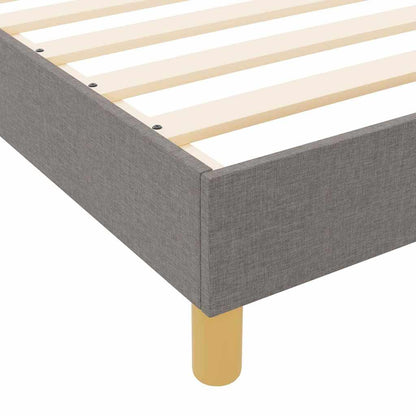 Bettgestell mit Kopfteil Taupe 80 x 200 cm Stoff