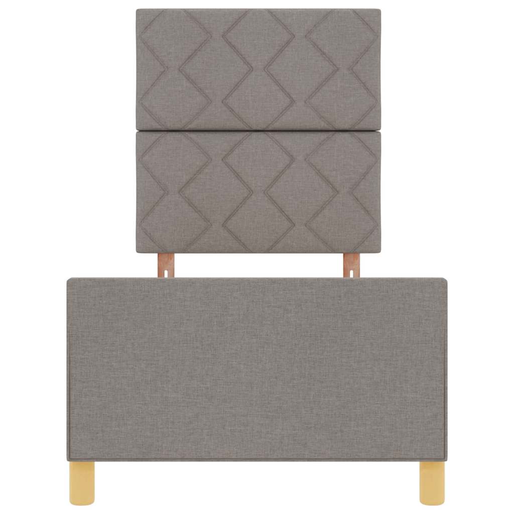 Bettgestell mit Kopfteil Taupe 80 x 200 cm Stoff