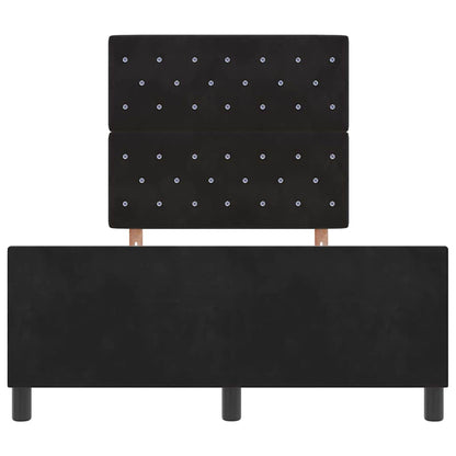Boxspringbett mit Kopfteil Schwarz 120 x 200 cm Samt