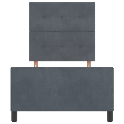 Boxspringbett mit Kopfteil Dunkelgrau 80 x 200 cm Samt