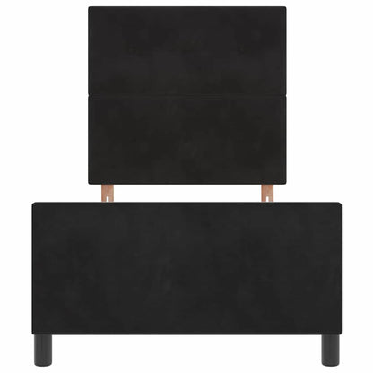 Boxspringbett mit Kopfteil Schwarz 80 x 200 cm Samt