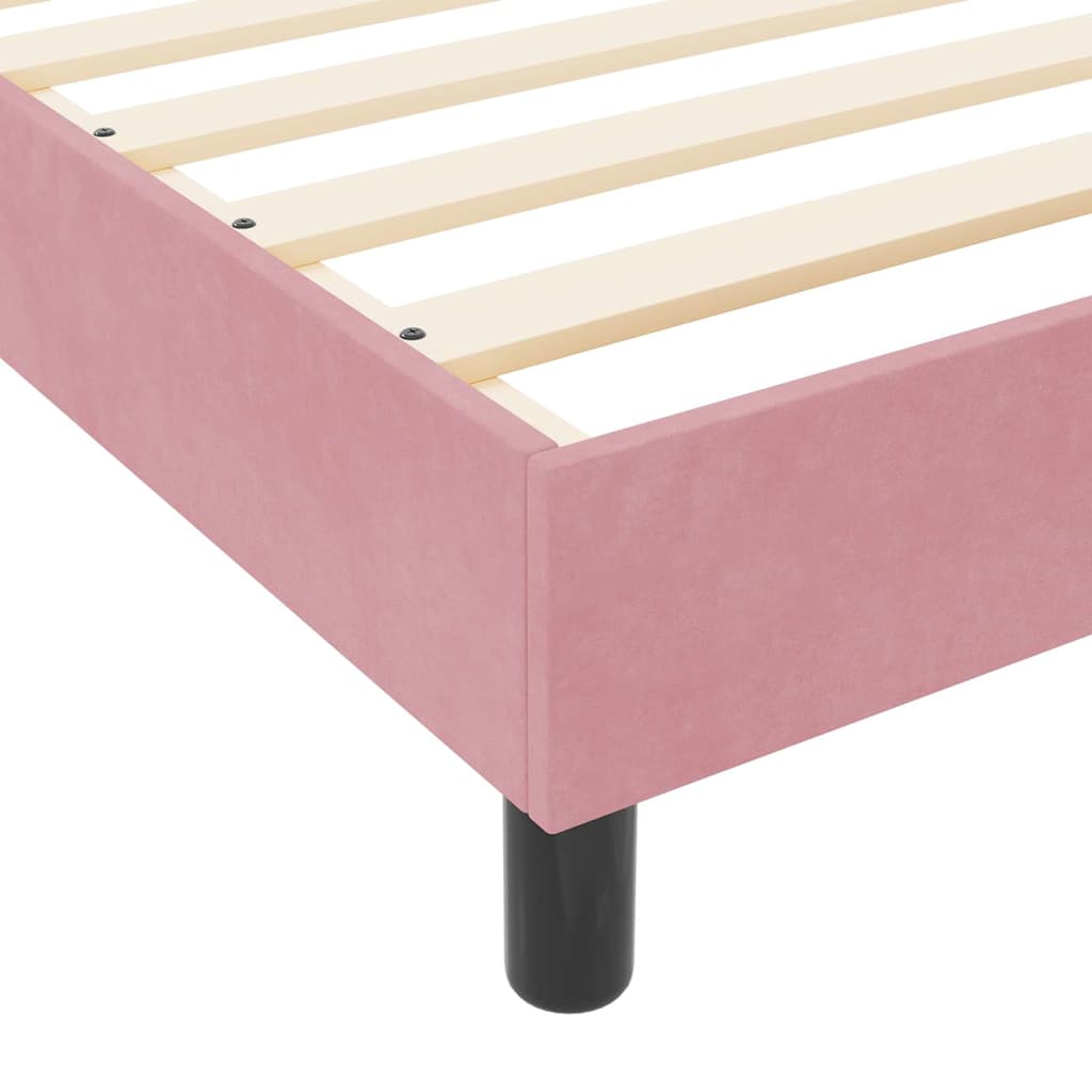 Boxspringbett mit Kopfteil Rosa 90 x 190 cm Samt