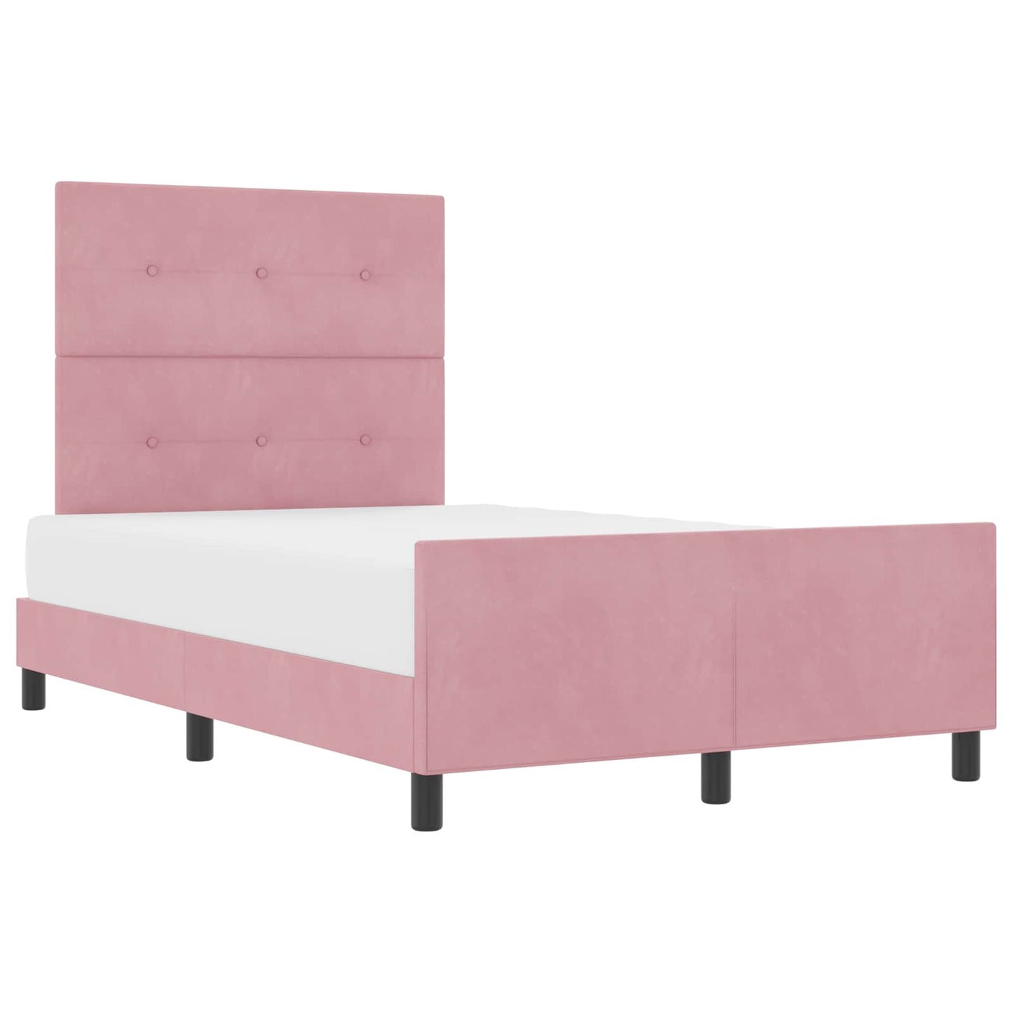 Boxspringbett mit Kopfteil Rosa 120 x 190 cm Samt