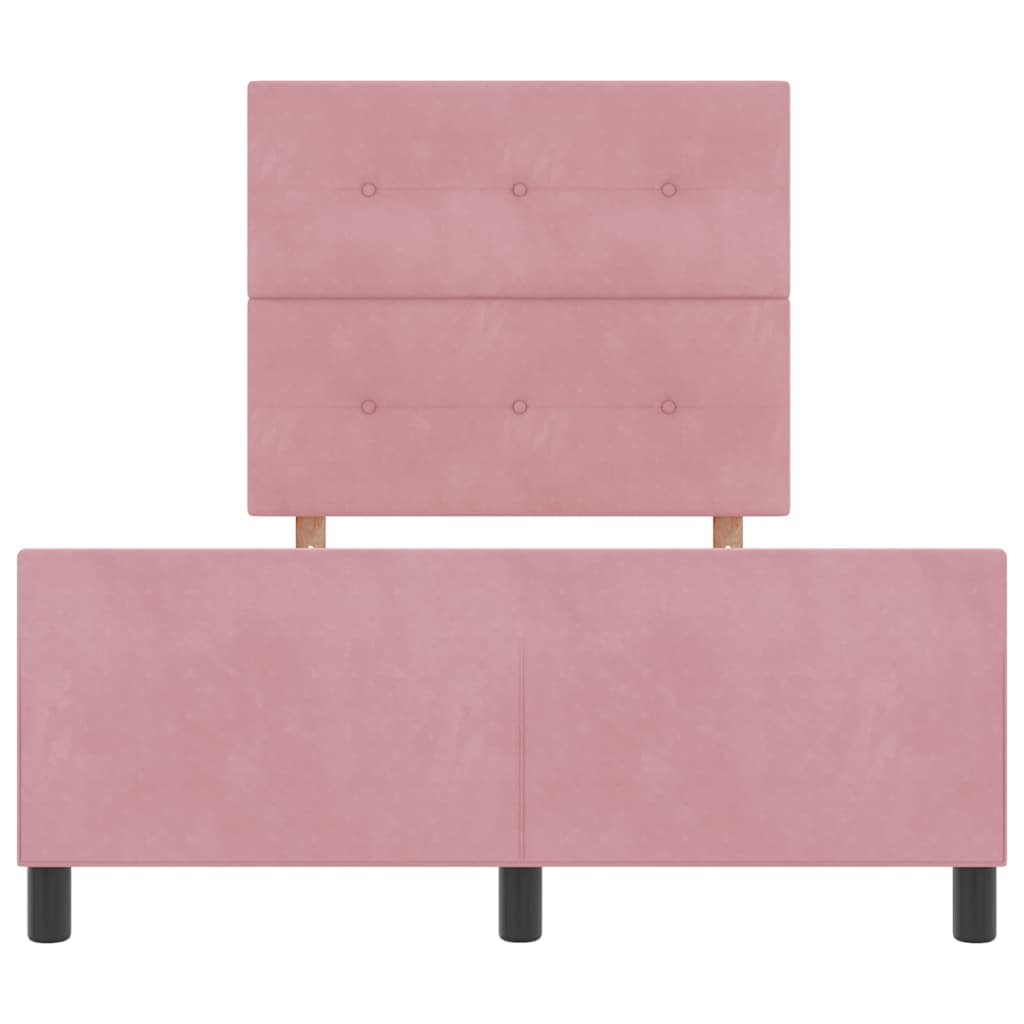 Boxspringbett mit Kopfteil Rosa 120 x 190 cm Samt