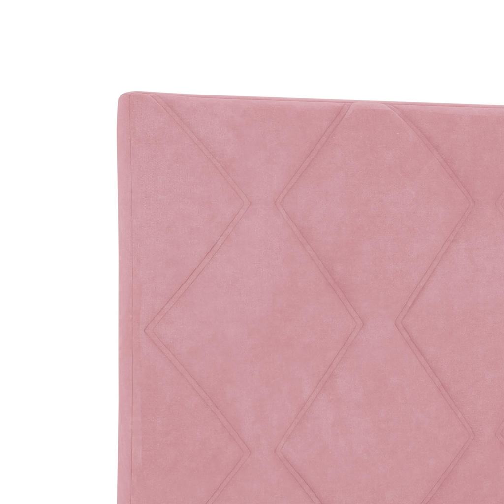 Boxspringbett mit Kopfteil Rosa 80 x 200 cm Samt
