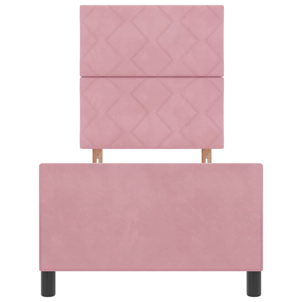 Boxspringbett mit Kopfteil Rosa 80 x 200 cm Samt