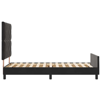 Boxspringbett mit Kopfteil Schwarz 90 x 190 cm Samt