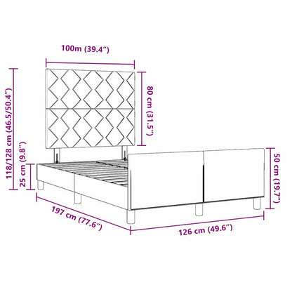 Boxspringbett mit Kopfteil Schwarz 120 x 190 cm Samt