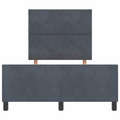 Boxspringbett mit Kopfteil Dunkelgrau 120 x 200 cm Samt